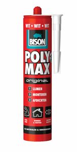 Bison Poly Max Original Wit Crt 425G*12 Nl Montagelijm - 6306530 - 6306530