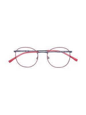 Lacoste Kids lunettes de vue à monture ronde - Rouge