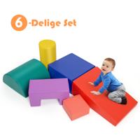 6-Delige Zachte Bouwstenen Grote Kinderbouwstenen Reuzenbouwstenen Foam Bouwstenen Rood