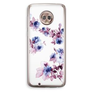 Waterverf bloemen: Motorola Moto G6 Transparant Hoesje