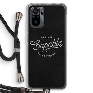 Capable: Xiaomi Redmi Note 10 Pro Transparant Hoesje met koord