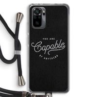 Capable: Xiaomi Redmi Note 10 Pro Transparant Hoesje met koord