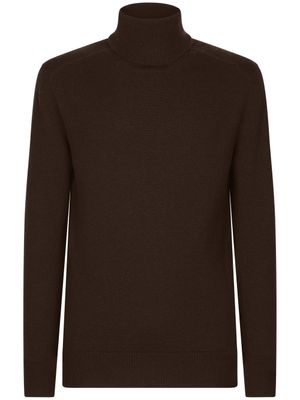 Dolce & Gabbana pull en cachemire à col roulé - Marron