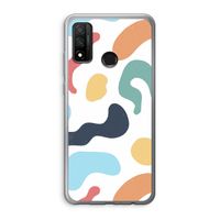 Memphis Shapes Blue: Huawei P Smart (2020) Transparant Hoesje