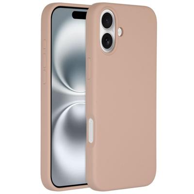 AccezzLiquid Silicone Backcover met MagSafe iPhone 16 Plus Telefoonhoesje Roze