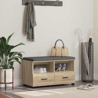 Halbank met kussen met lade Sonoma Eiken 80 x 38 x 46 cm