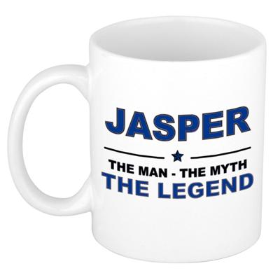 Jasper cadeau mok - man myth legend - naam koffiemok - 300 ml - collega - vaderdag