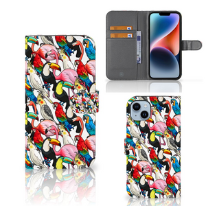 iPhone 15 Plus Telefoonhoesje met Pasjes Birds