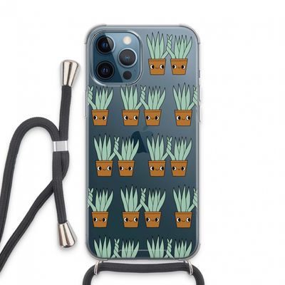 Sansevieria: iPhone 13 Pro Max Transparant Hoesje met koord