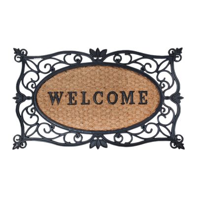 Deurmat Welcome rubber/kokos