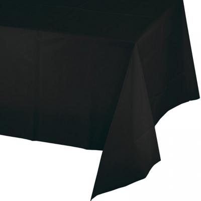 Party/verjaardag Tafelkleed - zwart - 274 x 137 cm - tafellaken van papier