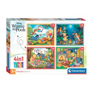 Clementoni Supercolor Disney Winnie the Pooh Legpuzzel 12 stuk(s) Stripfiguren