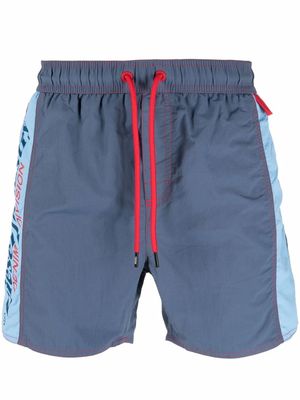 Diesel short de bain à lien de resserrage - Bleu