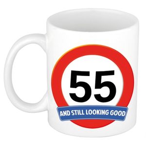 Verjaardag 55 jaar mok / beker Stil looking good   -