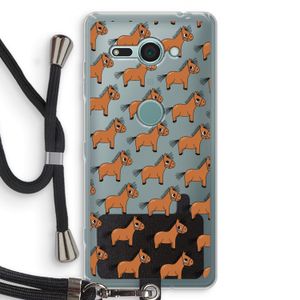 Pony: Sony Xperia XZ2 Compact Transparant Hoesje met koord