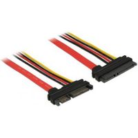 Delock 83802 Verlengkabel SATA 6 Gb/s 22-polige stekker > SATA 22-polige bus (5 V + 12 V) 10cm