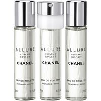 Allure Homme Sport eau de toilette reisverstuiver navullingen, 3x 20 ml
