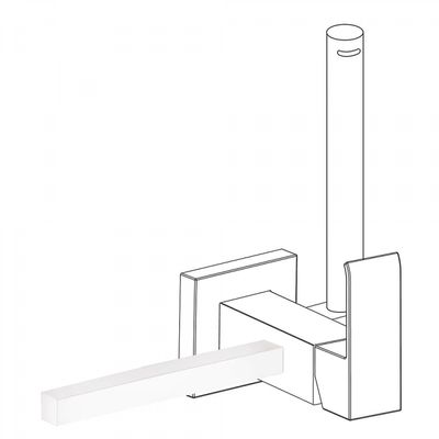 Handdoekhouder t.b.v. bidetmengkraan Tres Cuadro Exclusive Mat Wit Tres