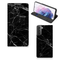 Samsung Galaxy S21 Plus | Standcase | Marmer Zwart - Origineel Cadeau Vader