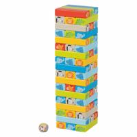 Goki houten stapelspel met diermotieven