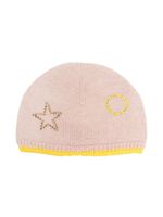Gensami kids chapeau en maille à ornements strassés - Rose