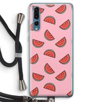 Watermeloen: Huawei P20 Pro Transparant Hoesje met koord