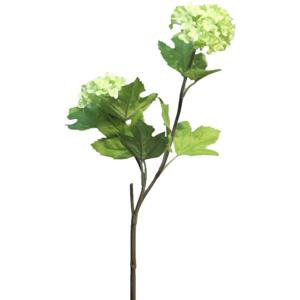 Kunstbloem Viburnum/sneeuwbal Roseum - 50 cm - groen - losse steel - kunst zijdebloemen