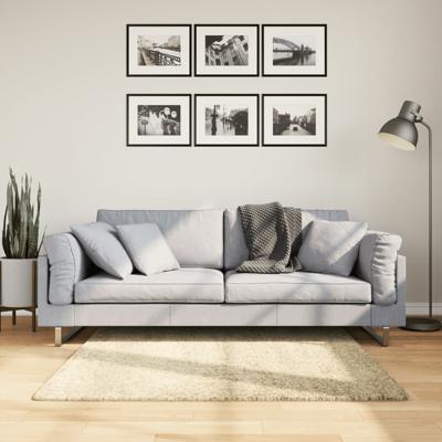 VidaXL Vloerkleed pamplona shaggy hoogpolig modern 120x120 cm goud