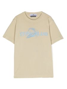 Stone Island Junior t-shirt en coton à logo imprimé - Tons neutres