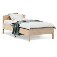 Bedframe zonder matras massief grenenhout 75x190 cm