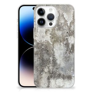 iPhone 14 Pro Max TPU Siliconen Hoesje Beton Print