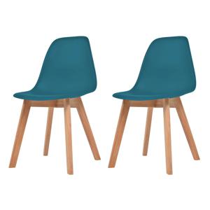 Eetkamerstoelen 2 st kunststof turquoise