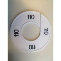 Maatring 9cm wit/zwart 110