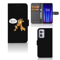 OnePlus Nord CE 2 Leuk Hoesje Giraffe | Portemonnee hoesje