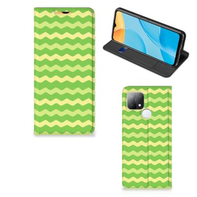 OPPO A15 | Hoesje met Magneet | Waves Green