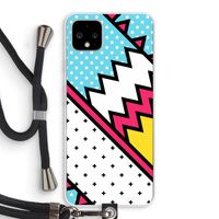 Pop Art #2: Pixel 4 XL Transparant Hoesje met koord