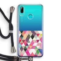 Gekleurde driehoekjes: Huawei P Smart (2019) Transparant Hoesje met koord