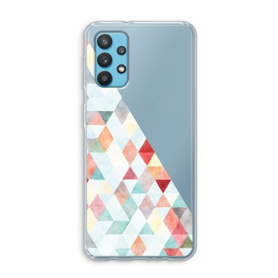 Gekleurde driehoekjes pastel: Samsung Galaxy A32 4G Transparant Hoesje