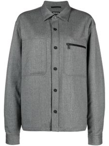 Zegna chemise Techmerino en laine - Gris