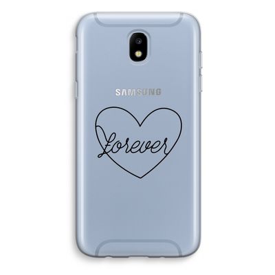 Forever heart black: Samsung Galaxy J5 (2017) Transparant Hoesje
