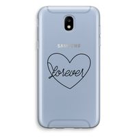 Forever heart black: Samsung Galaxy J5 (2017) Transparant Hoesje