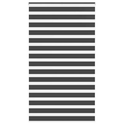 Zebra rolgordijn 125x230 cm stofbreedte 120,9 cm zwart