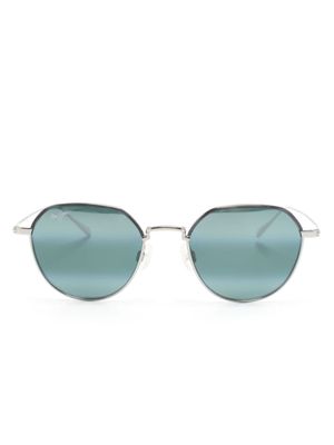 Maui Jim lunettes de soleil à monture ronde métalisée - Gris
