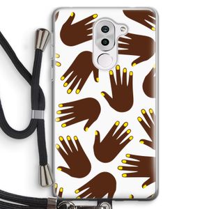 Hands dark: Honor 6X Transparant Hoesje met koord