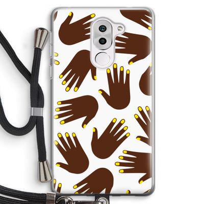 Hands dark: Honor 6X Transparant Hoesje met koord