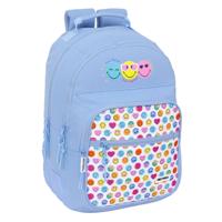 Schoolrugzak Smiley Joyful Blauw Multicolour 32 x 42 x 15 cm