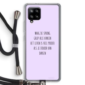 Sprong: Samsung Galaxy A42 5G Transparant Hoesje met koord