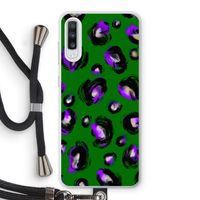 Green Cheetah: Samsung Galaxy A70 Transparant Hoesje met koord Green Cheetah: Samsung Galaxy A70 Transparant Hoesje met koord