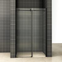 Douchedeur Aqua Splash Vidrios 2-Delig Nisdeur Schuifbaar 140x200 cm 8 mm NANO Mat Zwart Aqua Splash
