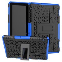Huawei MediaPad T5 10 Antislip Hybride Case - Zwart / Blauw - thumbnail